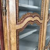 Vitrine française ancienne peinte