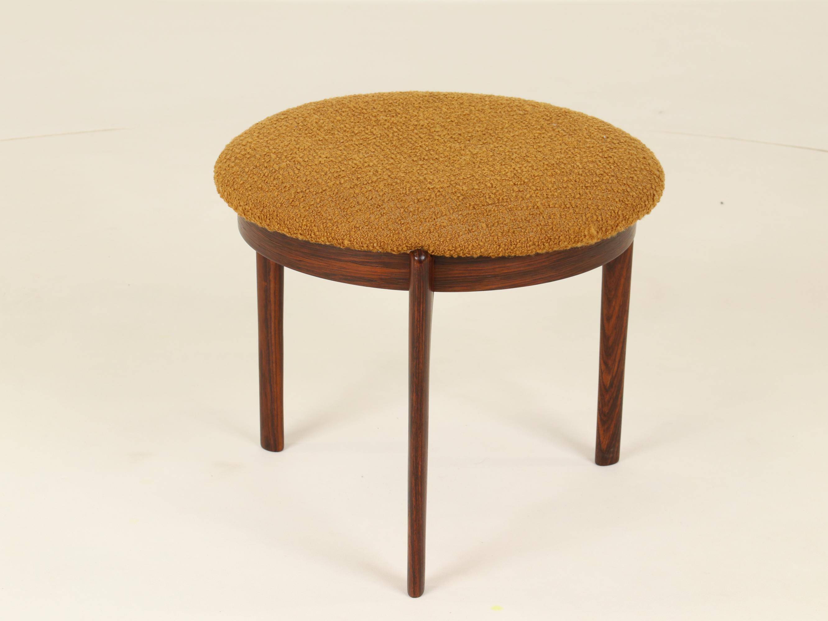 Stool or Footrest in Rosewood from Denmark, 1960s