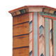 Rustic Weathered Farmhouse Folk Art Painted Bridal Cabinet