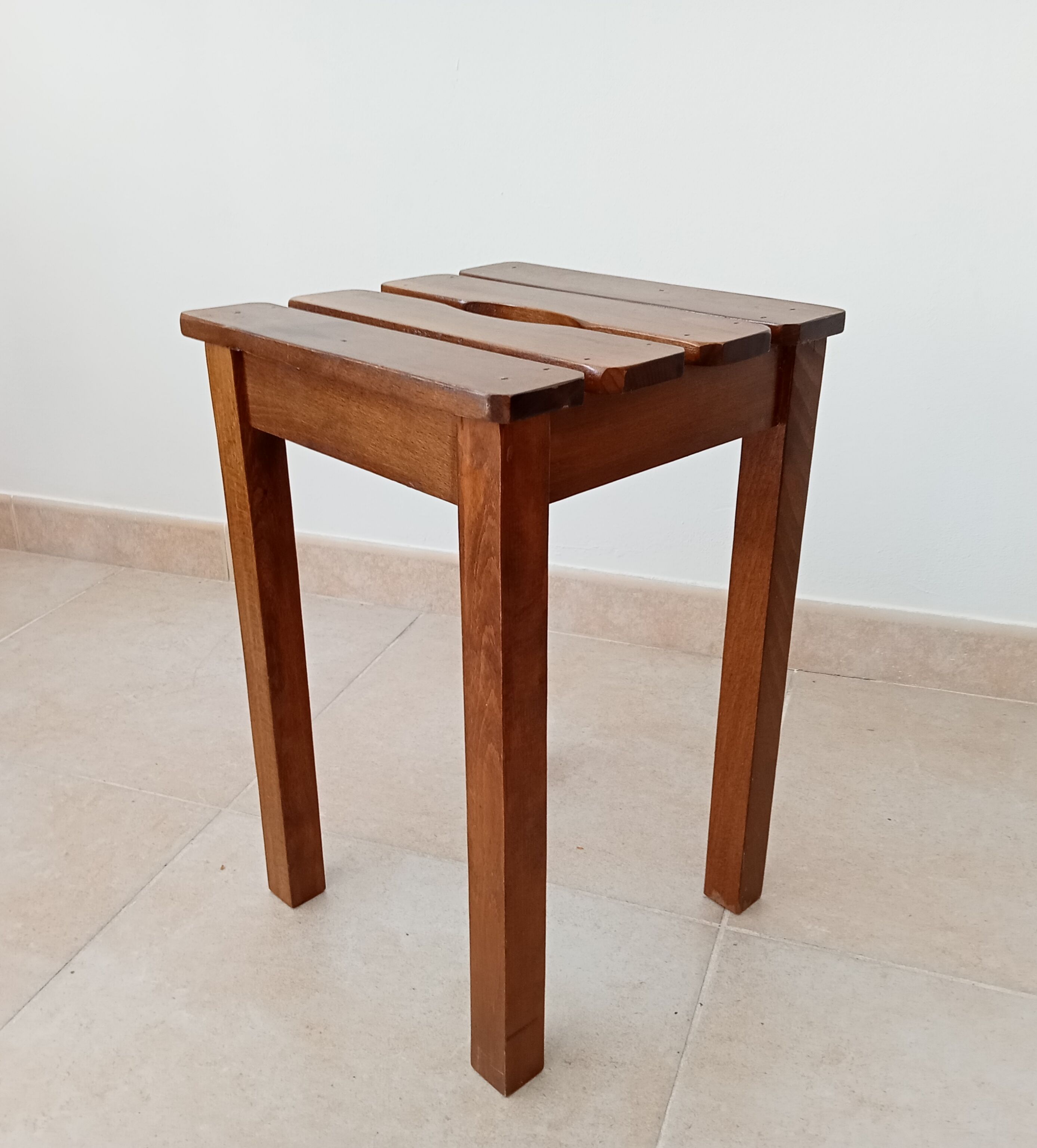 Vintage oak stool 70s/80s