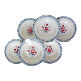 6 hollow plates Digoin Sarreguemines Nina Rosa 210431