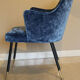 Fauteuil en velours bleu, Italie des années 1950