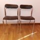 Paire de chaises vintage métal chromé
