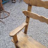 Banc en bois avec dossier