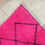 Tapis marocain rose 295x182cm