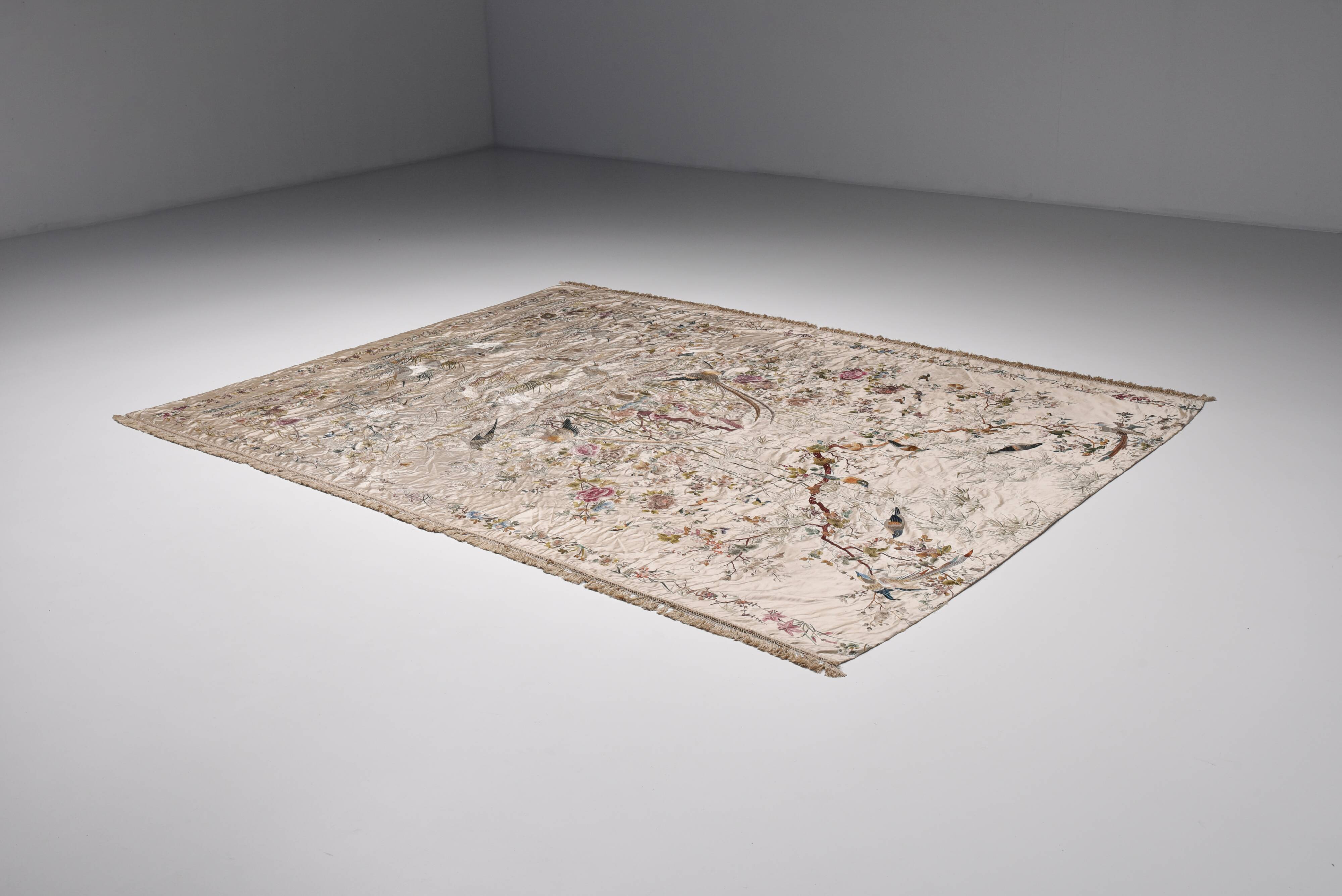 Art deco rug, french craft - 1800's