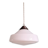 Art Deco Philips suspension in white opaline, Phililite series, 1930.
