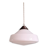 Art Deco Philips suspension in white opaline, Phililite series, 1930.