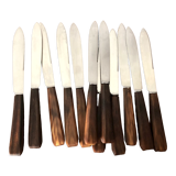 Set of 12 horn knives 1950