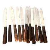Set de 12 couteaux en corne 1950