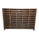 Wooden sorting cabinet with 50 compartments.