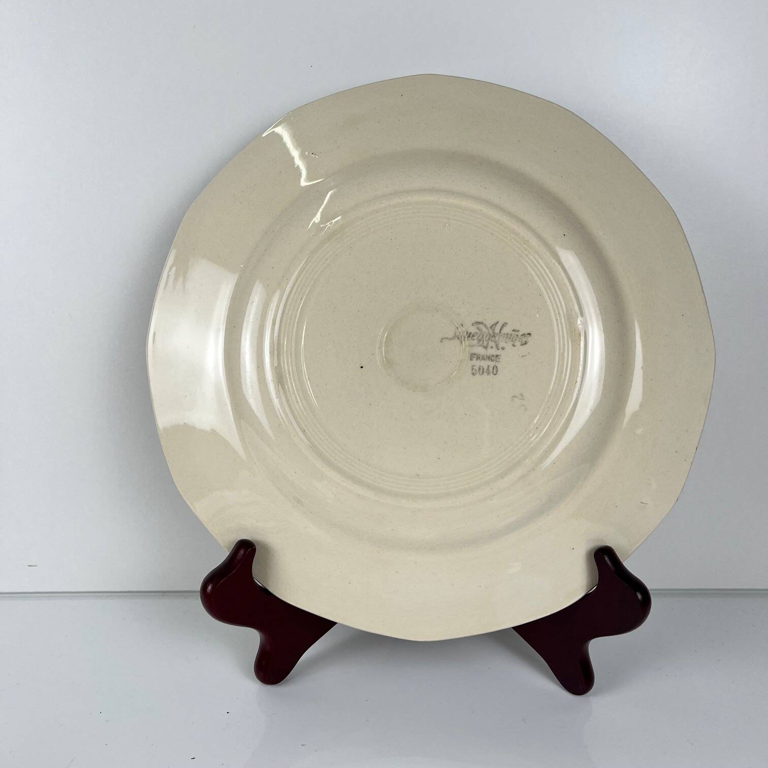 Set of 4 dessert plates Sarreguemines flower pattern, first half of the