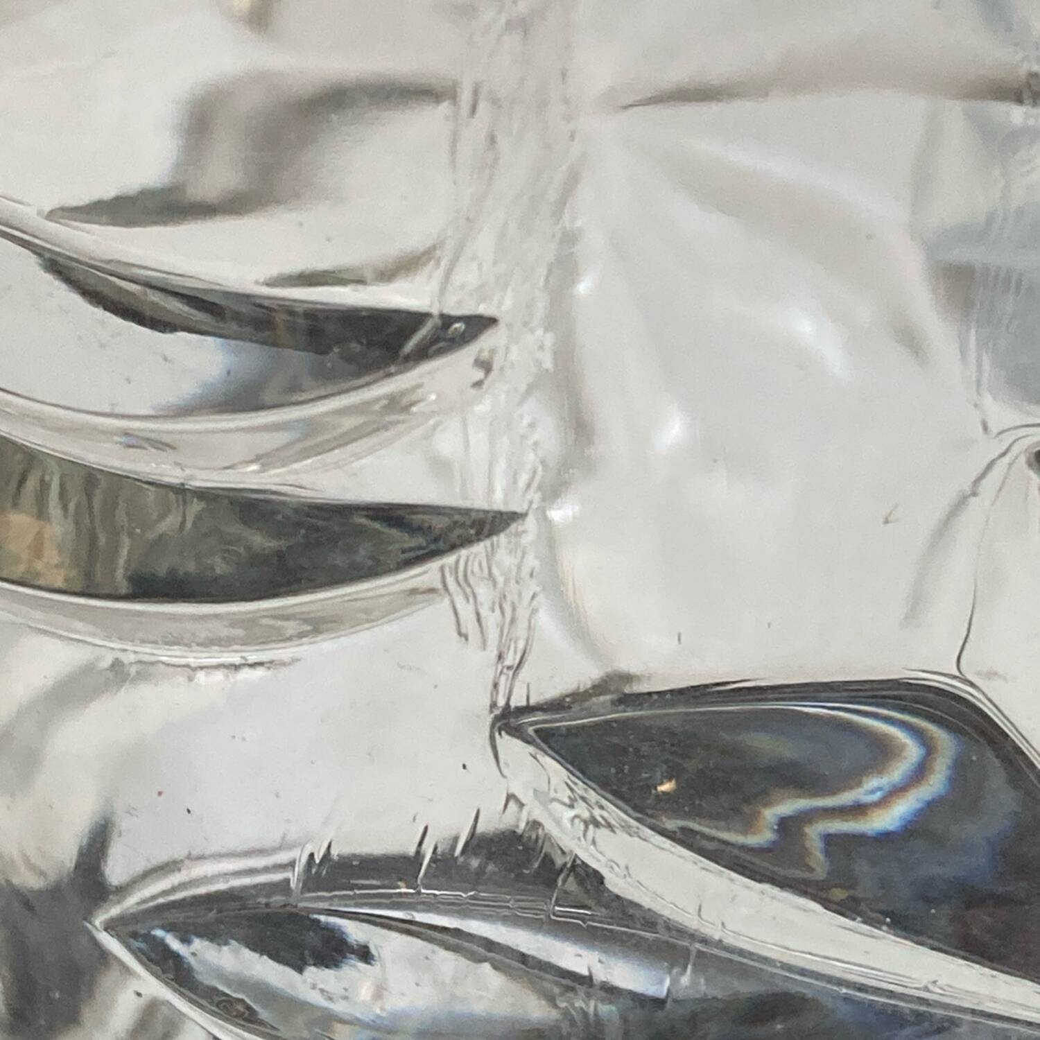 Large vintage 70s glass vase, Italian work