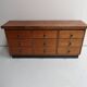 Cabinet de classement en pin vintage avec tiroirs