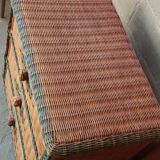 Two-tone rattan chest of drawers