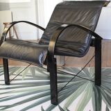 Fauteuil en cuir Polhem par T. Björklund pour Ikea