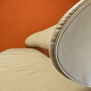 Italian white leather design surfing sofa / Frighetto bench