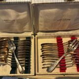 Complete service in silver-plated metal, reinforced silvering (1970s)