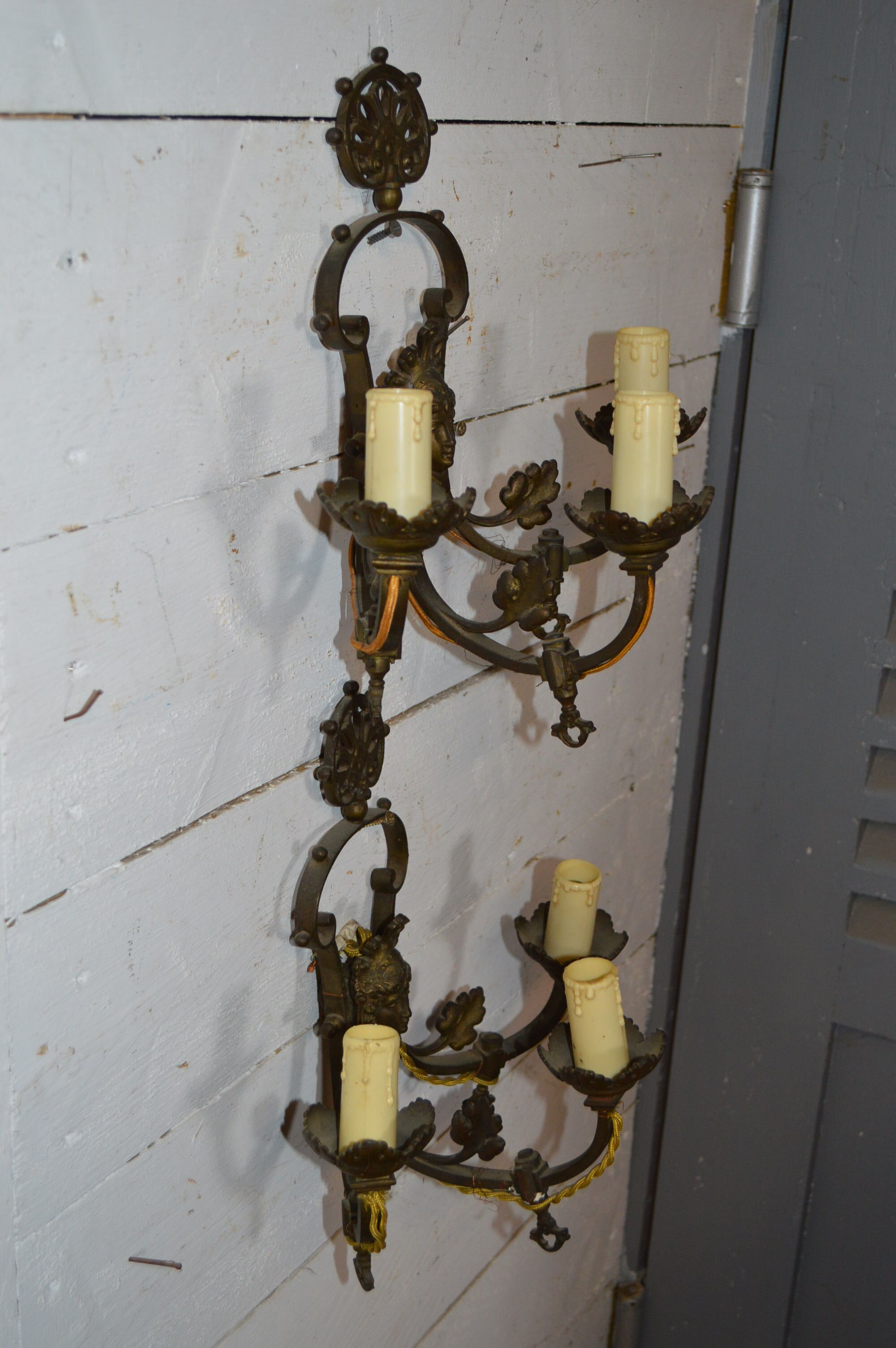 Pair of bronze empire style