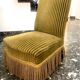 Vintage art deco boudoir armchair in khaki green