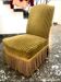 Vintage art deco boudoir armchair in khaki green