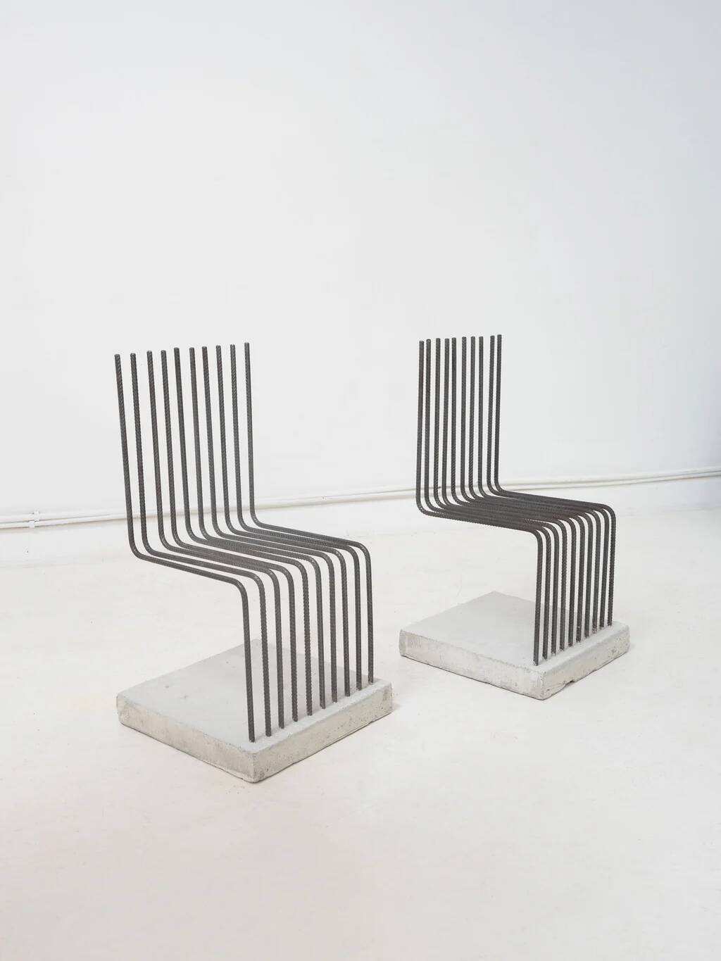 Postmodern 'Solid Chairs' attributed to Heinz Landes, Germany, 1986.