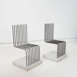 Postmodern 'Solid Chairs' attributed to Heinz Landes, Germany, 1986.
