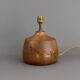 Pied de lampe en bois d'orme massif vintage années 50