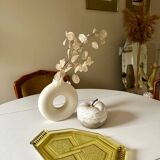 Plat en verre moulé art déco