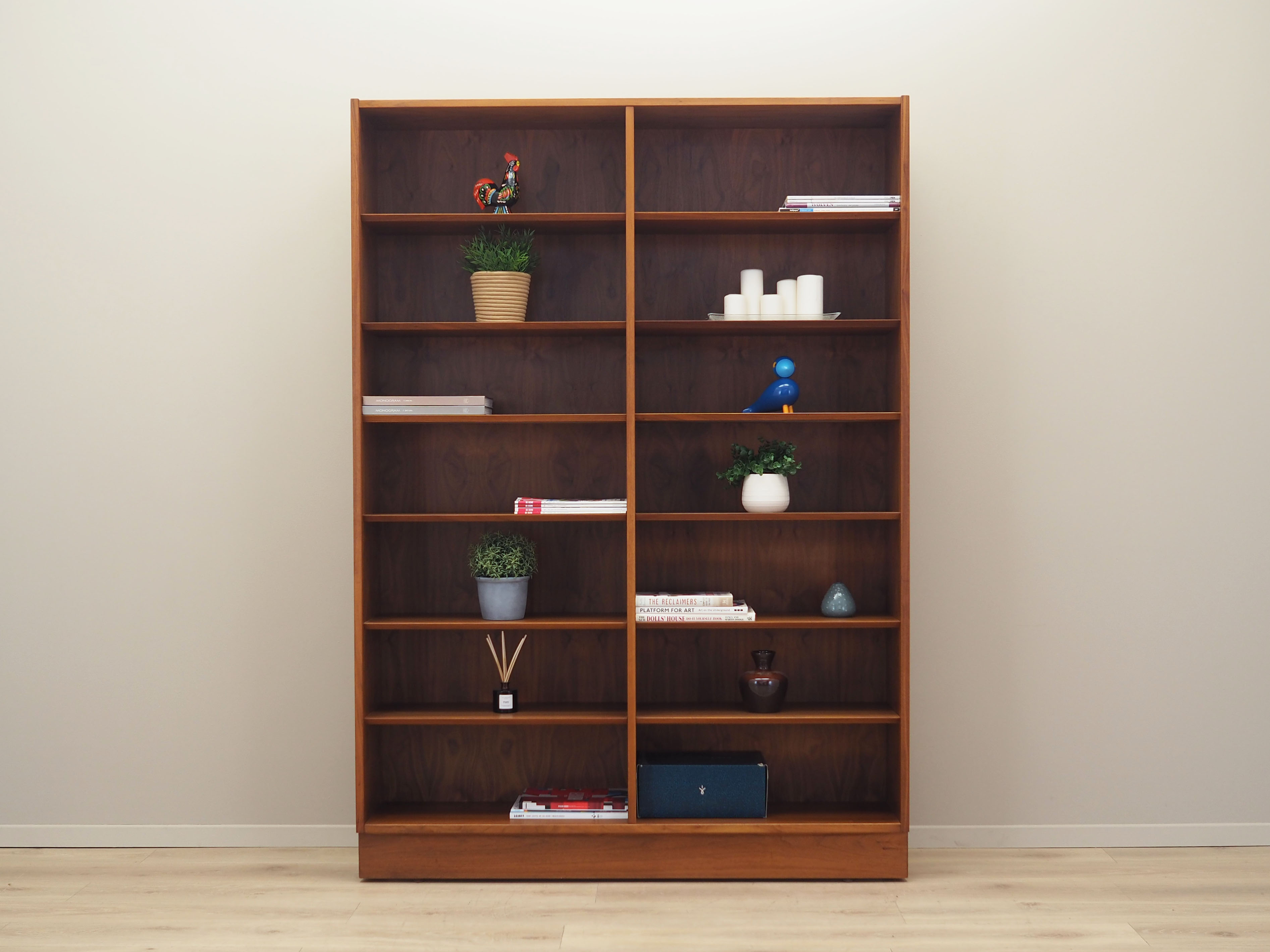 Walnut bookcase, Danish design, 1970s, production Hundevad