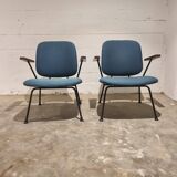 Pair of Armchairs by Gijs van der Sluis for van Der Sluis Steel Furniture