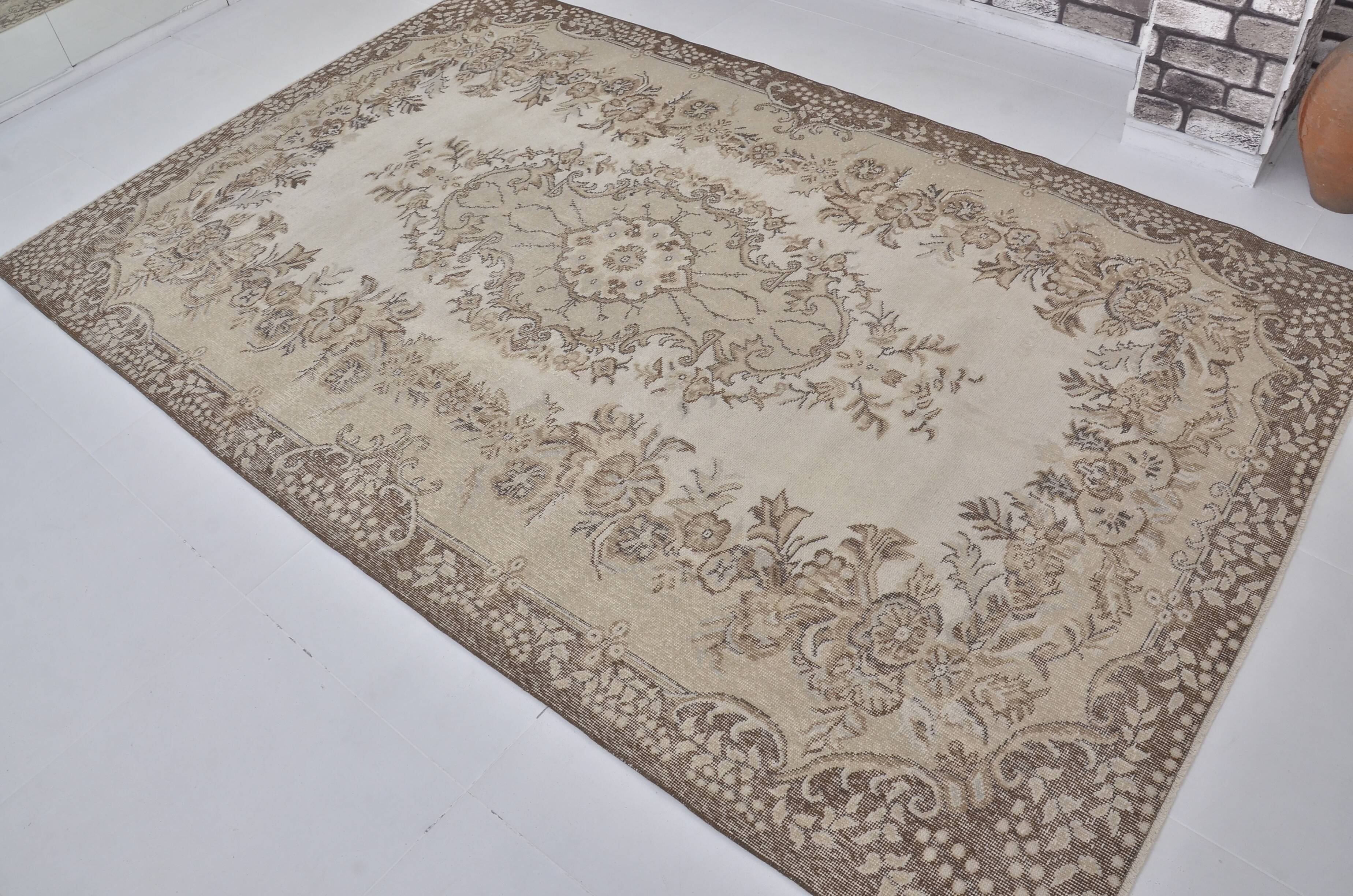 Vintage Wool Oushak Turkish Rug sku 2200