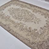 Vintage Wool Oushak Turkish Rug sku 2200