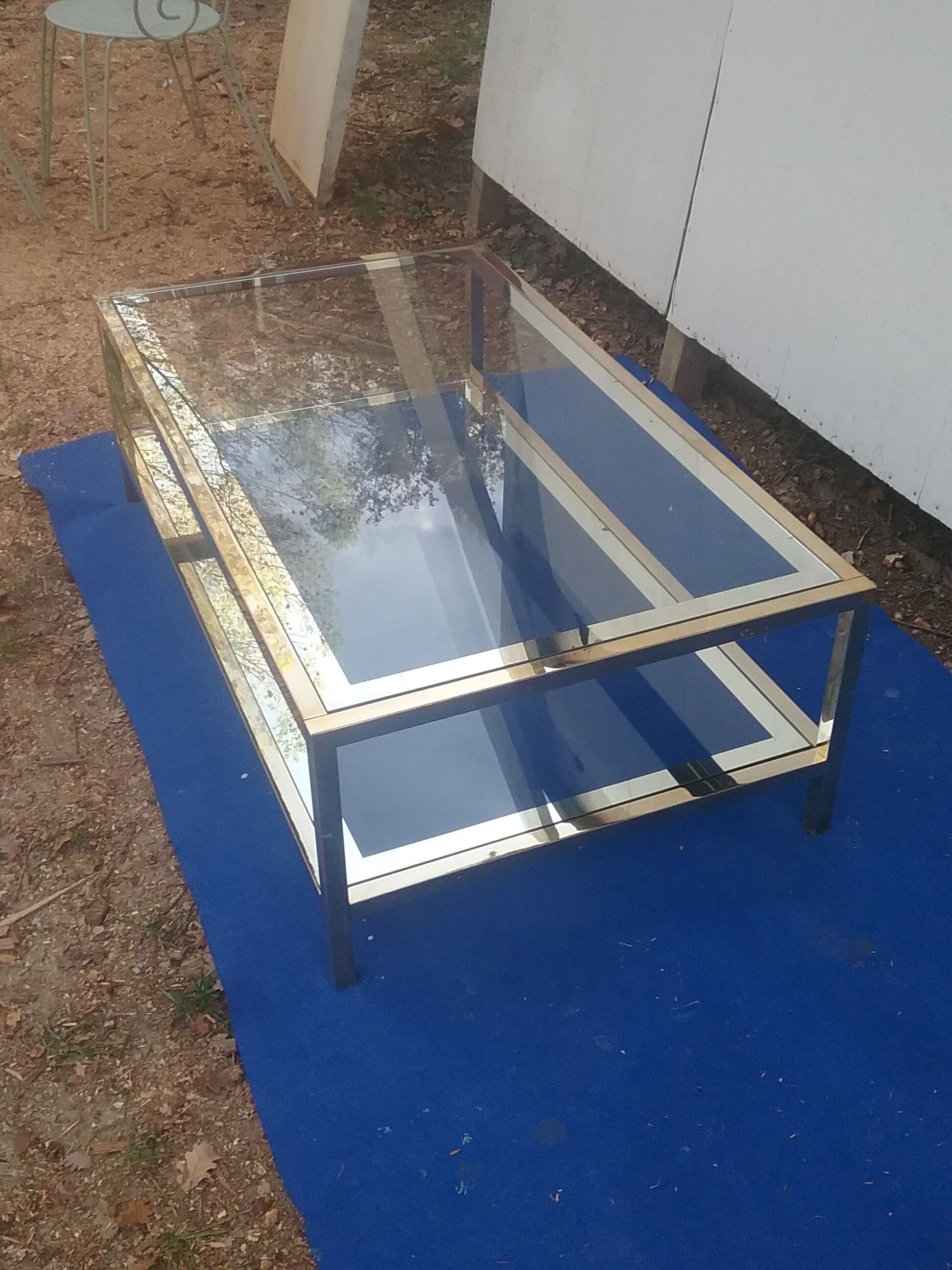 Vintage brass coffee table