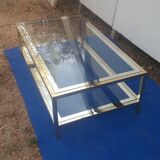 Table basse vintage en laiton