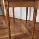 Small Blue Wooden Desk, Grooved Legs