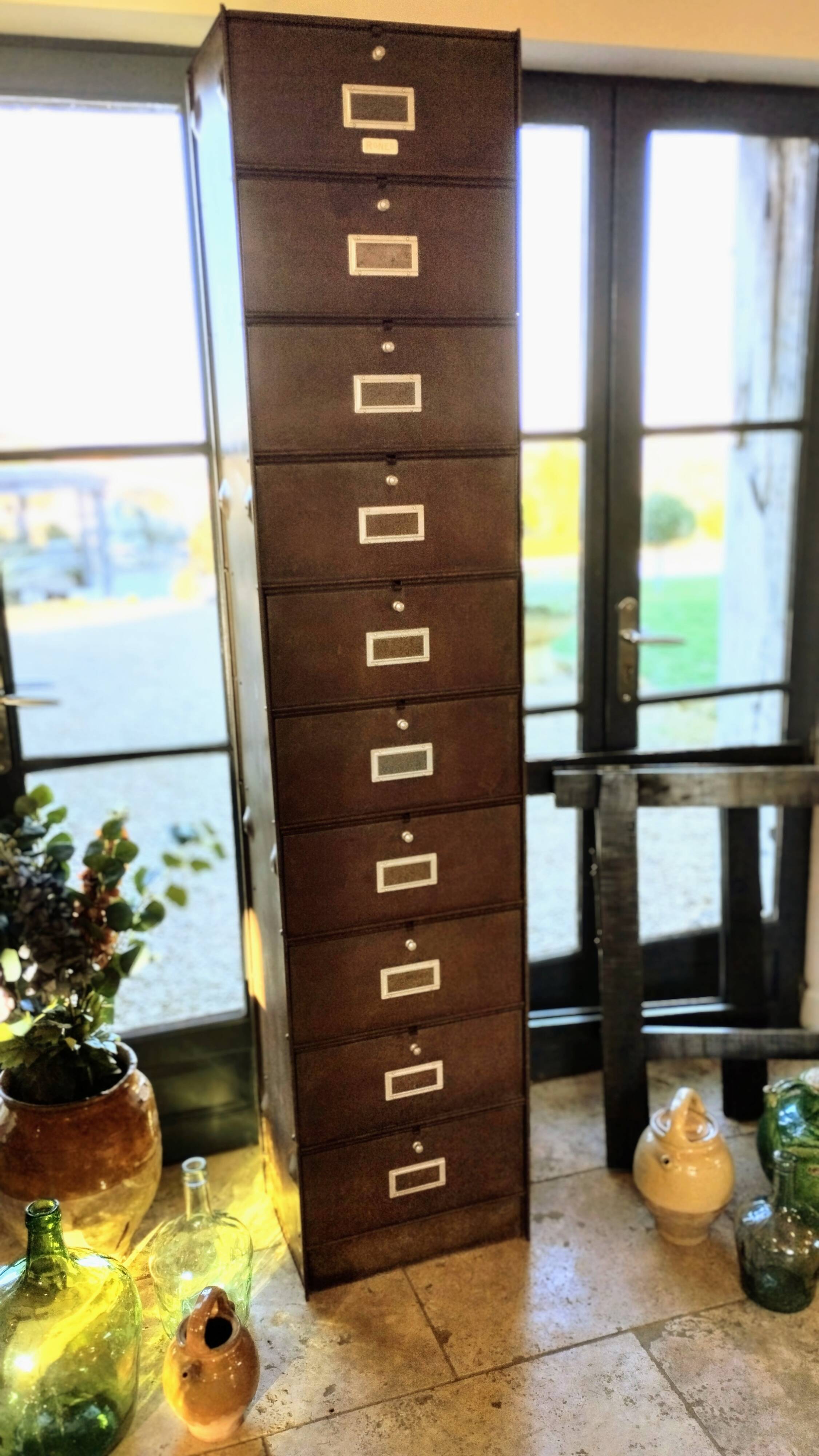 A vintage Roneo industrial flapper from the 1950s with a rusty patina