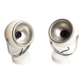 Paire d' appliques murales eyeball - laqué blanc -1970