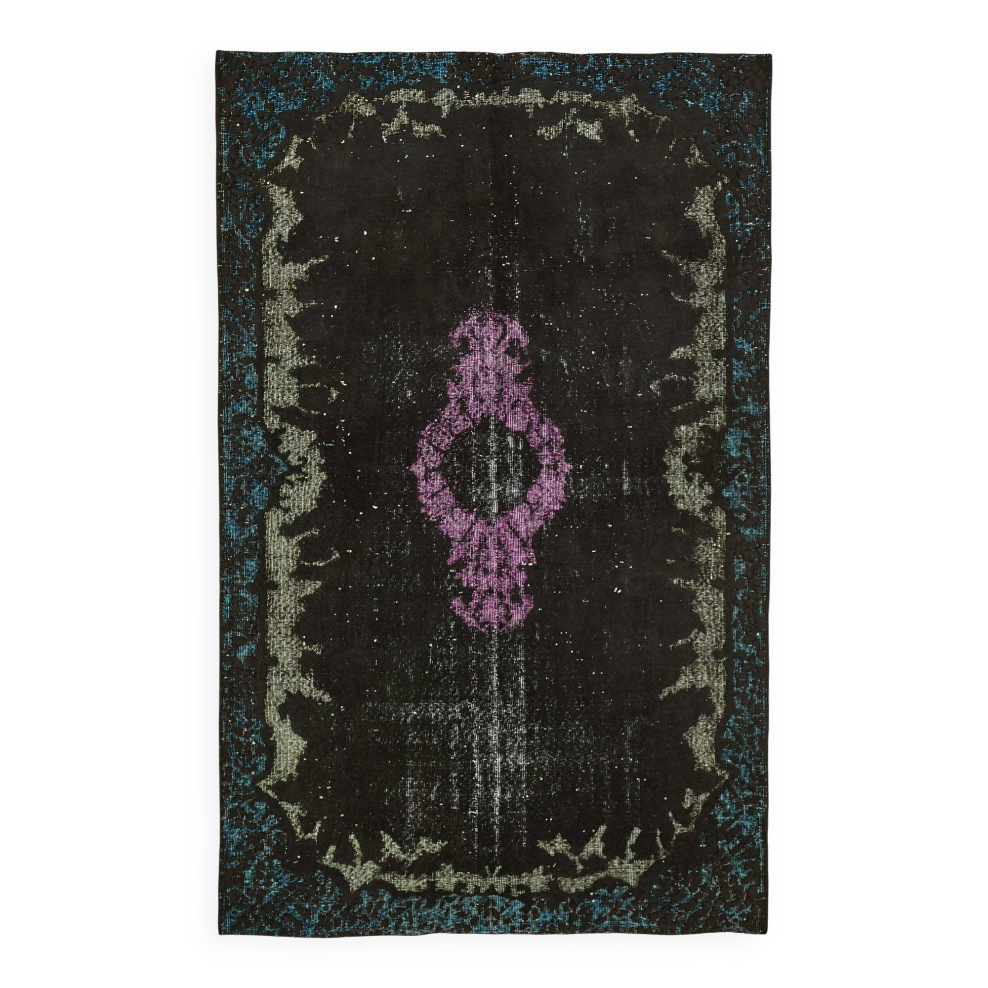 Tapis vintage en laine surteinte sculpté à la main 169 cm x 288 cm