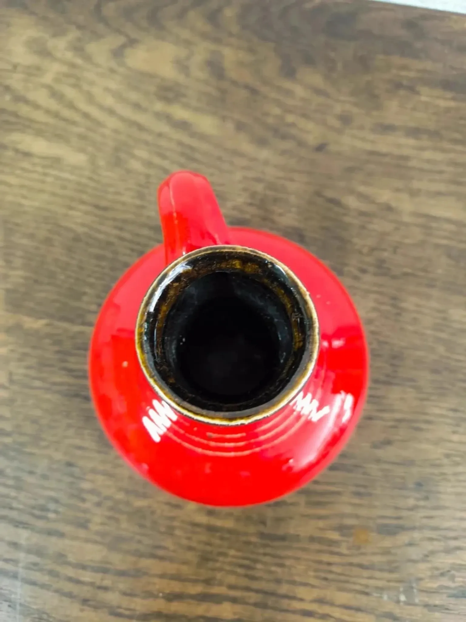 Vase, pichet rouge vintage West Germany