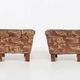Set of 2 Art Deco poufs with original upholstery, France 1930