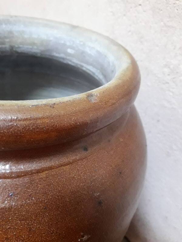 Pot grès terre vernissée H45 conserve ancien