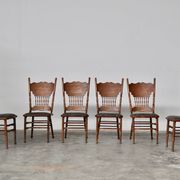 Vintage ash dining chairs, 1920