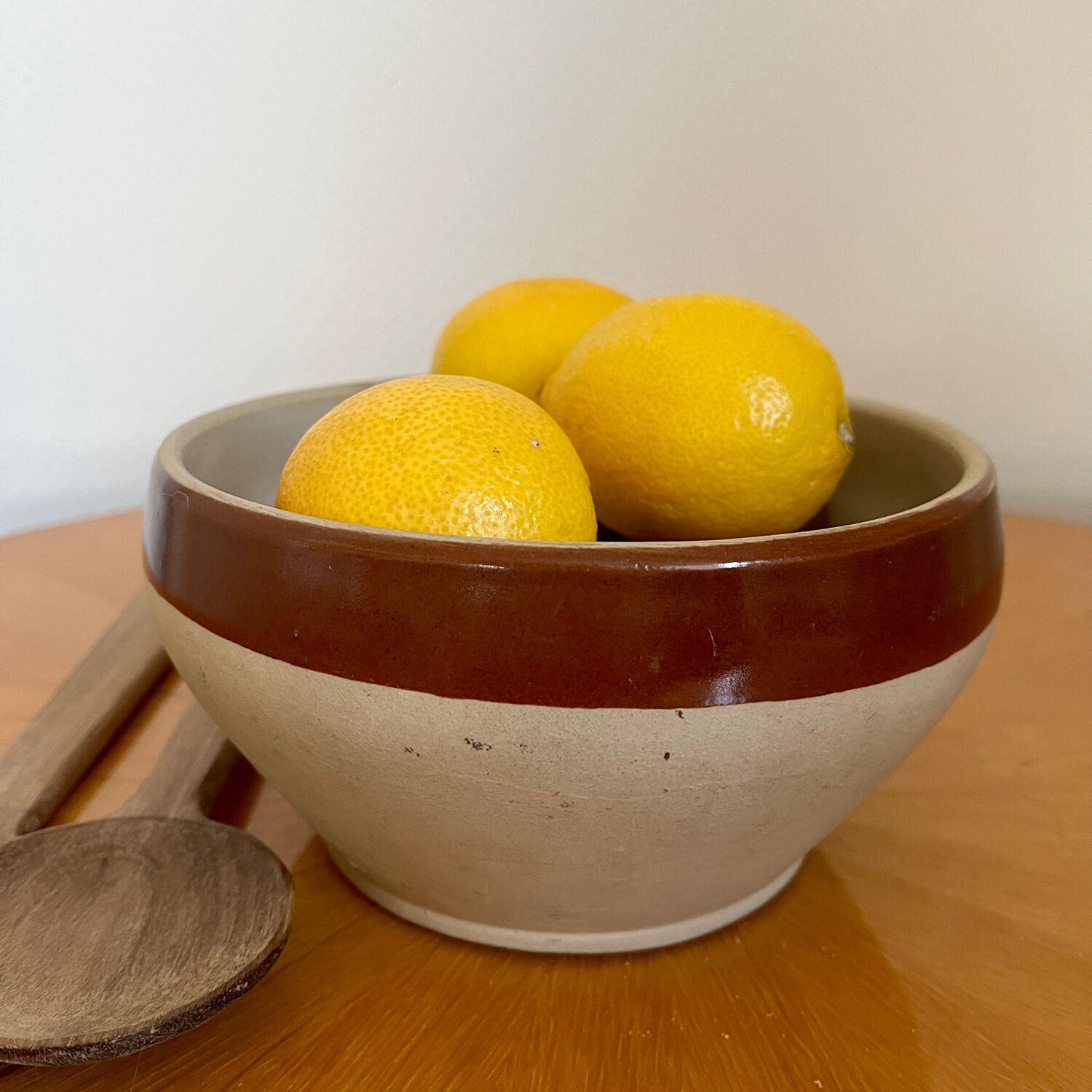 Breton salad bowl terrine dish in vintage stoneware