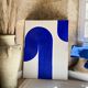 Blue relief painting