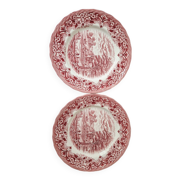 Set of 2 English porcelain plates - Grindley Staffordshire