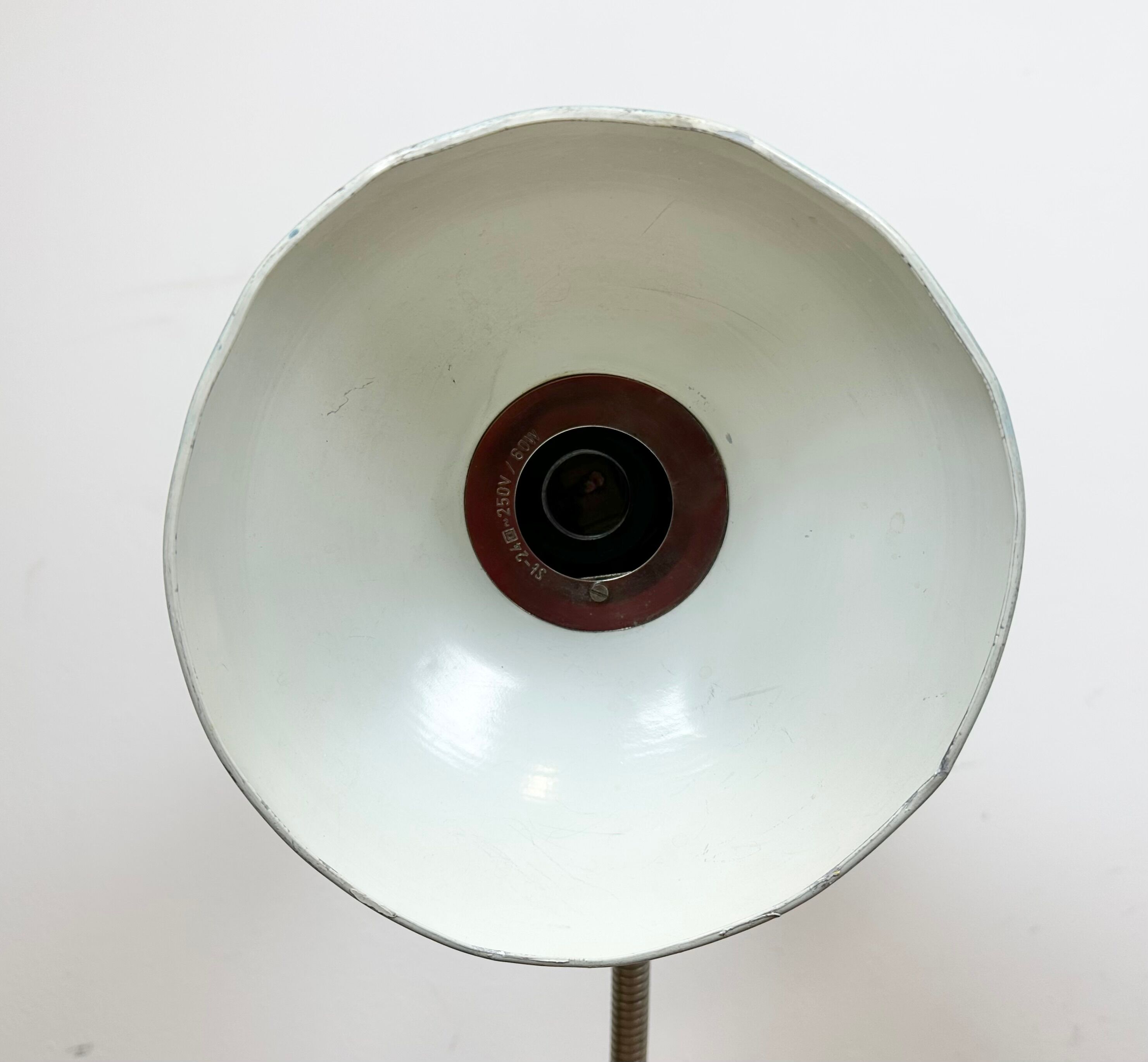 Blue Industrial Gooseneck Table Lamp, 1960s