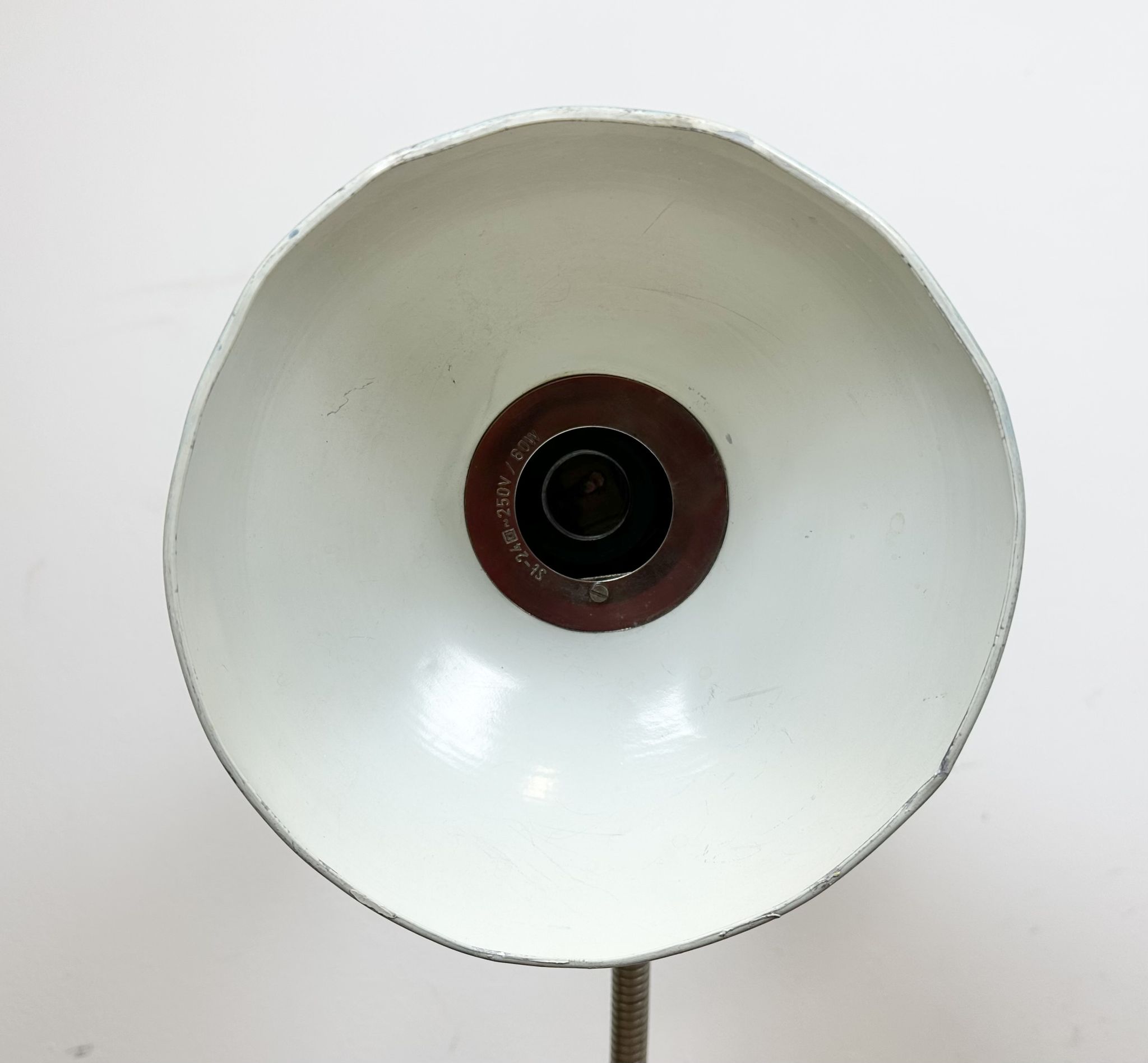 Blue Industrial Gooseneck Table Lamp, 1960s