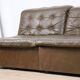 Vintage modular patchwork leather sofa, 1970s