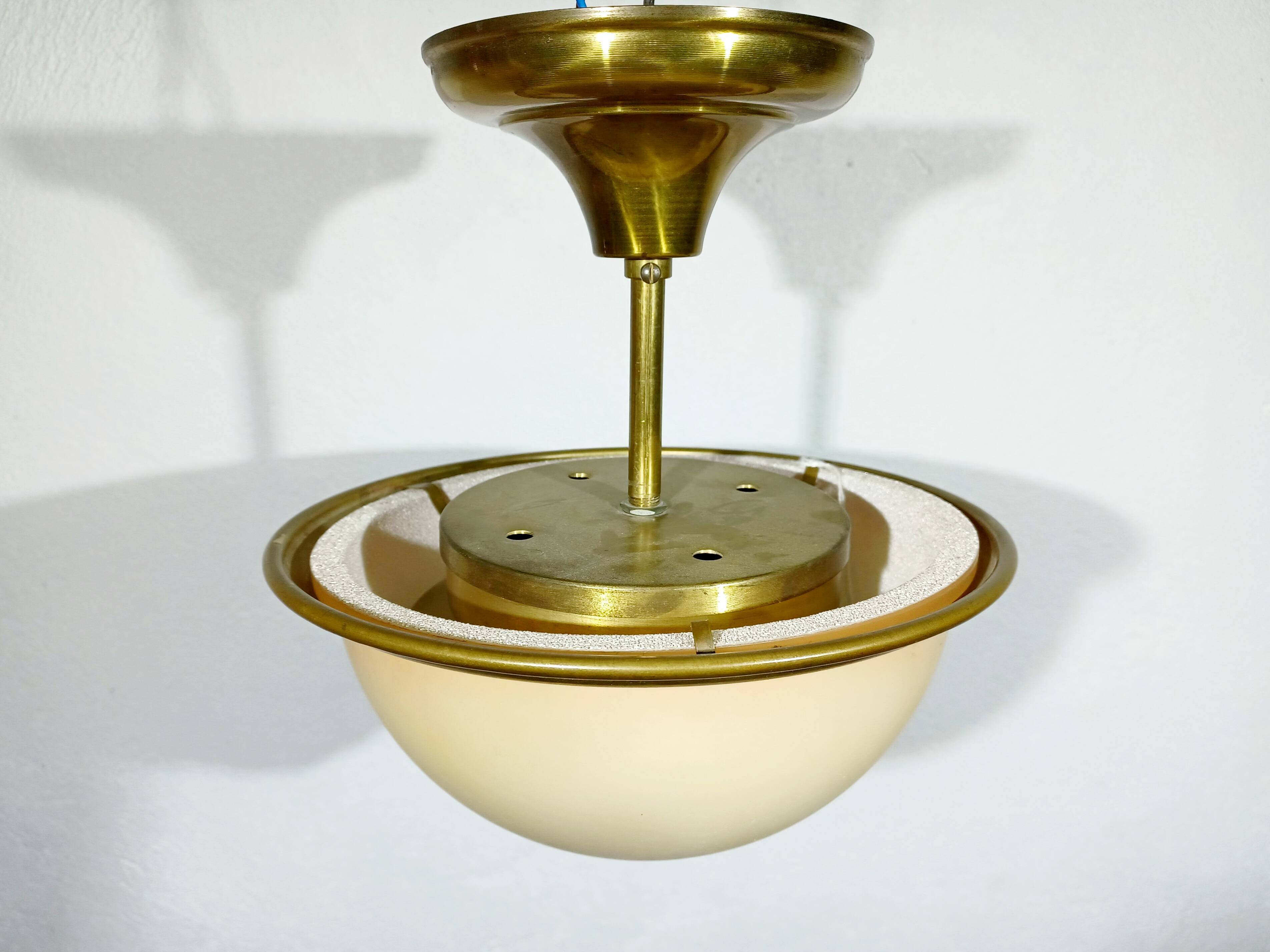 2-light brass ceiling light